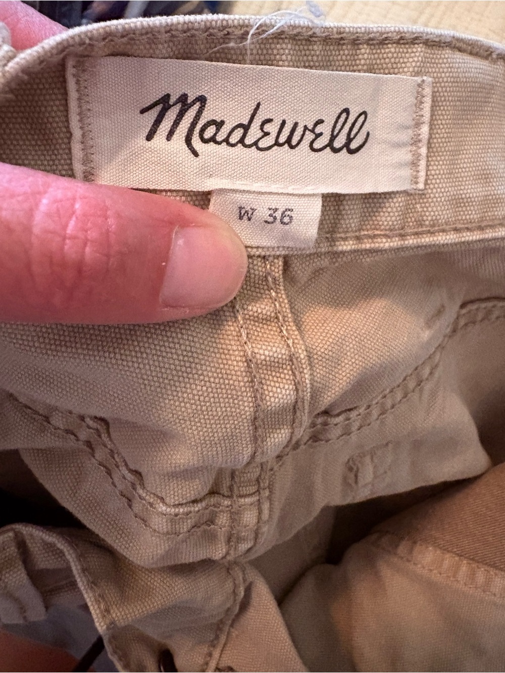 Madewell Beige/Tan Relaxed Straight double knee work pants